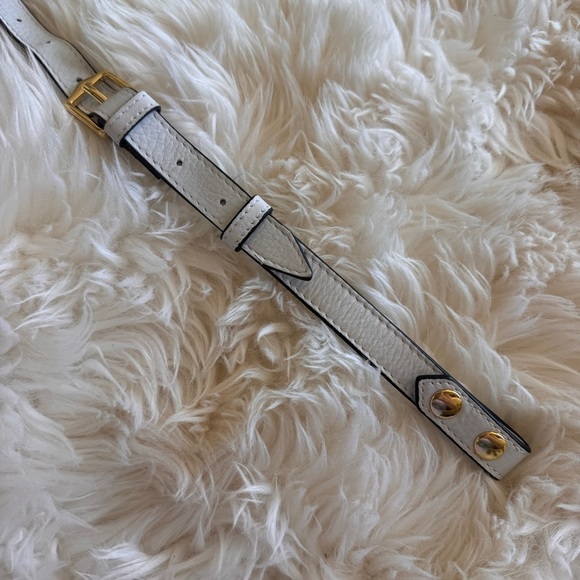 Aimee Kestenberg Crossbody Strap ONLY replacement white leather gold hardware - Picture 5 of 7